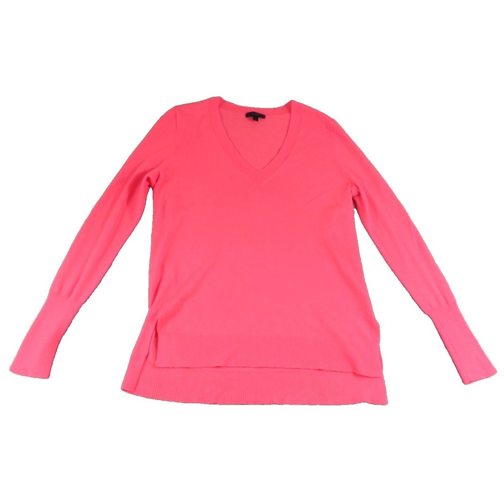 J.Crew Merino Wool Office Sweater Womens S Pink V Neck Lightweight Pullover Soft